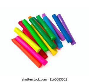 Colorful Playdough On White Background Stock Photo 1165083502 ...