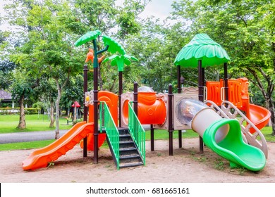 Colorful Playground Equipment Public Park Stock Photo 681665161 ...