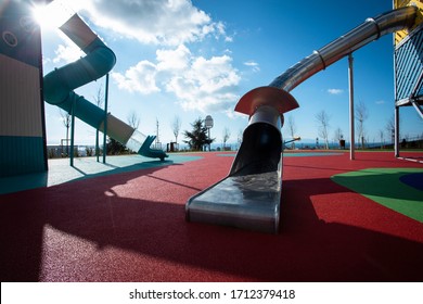 Colorful Playground On Rubber Floor