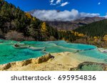 Colorful pools in Huanglong Scenic and Historic Interest Area, SiChuan, China