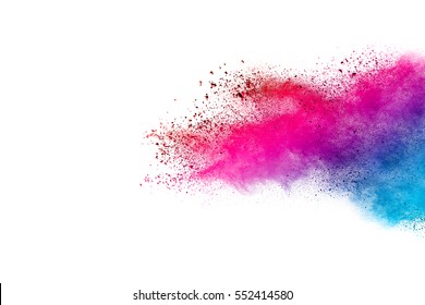 Launched Colorful Dust Isolated On White Stock Photo 538254991 ...