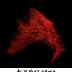 Colorful Powder Splash Isolated On Black Background