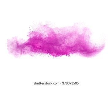 Colorful Powder Splash Isolated On White Background