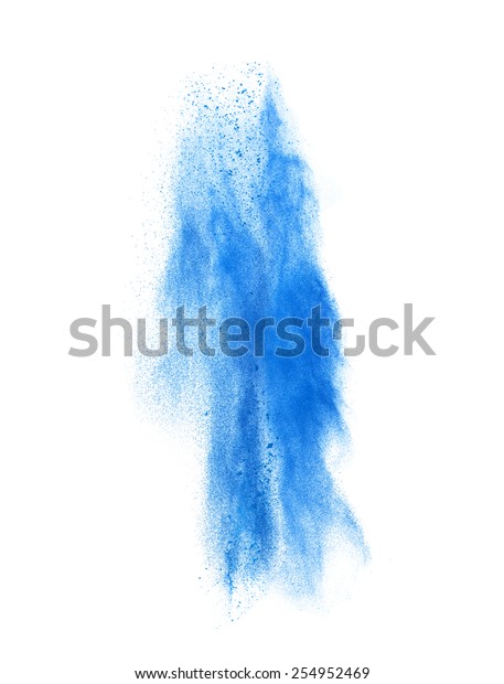 Colorful Powder Splash Isolated On White Stock Photo (Edit Now) 254952469