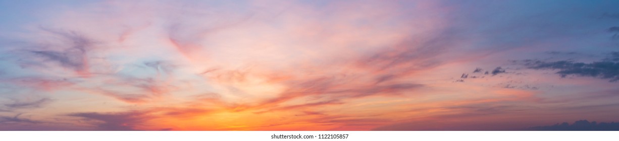 Colorful purple sunset twilight evening sky. High-resolution stitch panorama image. - Shutterstock ID 1122105857