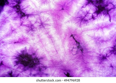 Colorful Purple Tie Dye Fabric Pattern Texture For Background