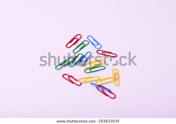Colorful Pushpin On White Background Horizontal Stock Photo (Edit Now