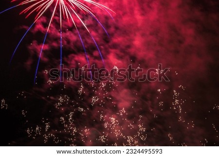 colorful pyrotechnics during the main festival