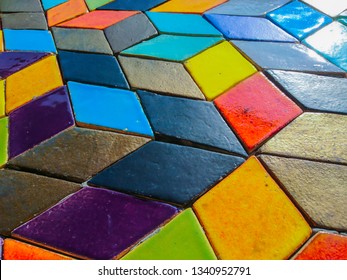 Colorful Quadrilateral Ceramic Tile