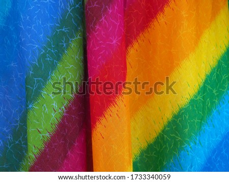 Colorful rainbow fabric abstract background .