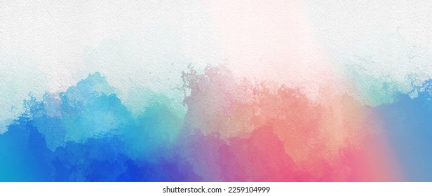 colorful rainbow watercolor gradient background for your design, banner, background, template on white grunge canvas paper. abstract artistic art hand paint background. watercolor in multilayered. - Shutterstock ID 2259104999