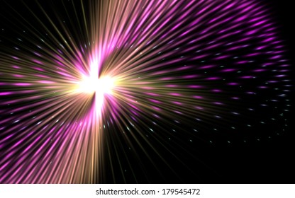 Colorful Ray Background, With Scattered Light.