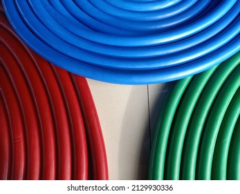 Colorful red blue green black tube rubber