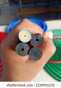 Colorful red blue green black amber tube rubber
