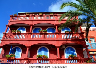 Colorful Red House In Saint Louis, Senegal