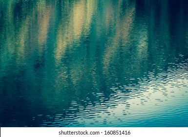 Colorful reflection in water. Abstract background.