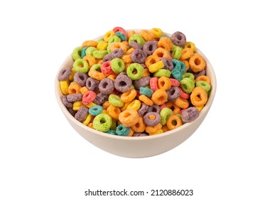 Colorful Rings Cereal Spill Out Into Stock Photo 2120886023 | Shutterstock