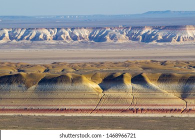 Colorful Rocks In The Kazakhstan Steppe
