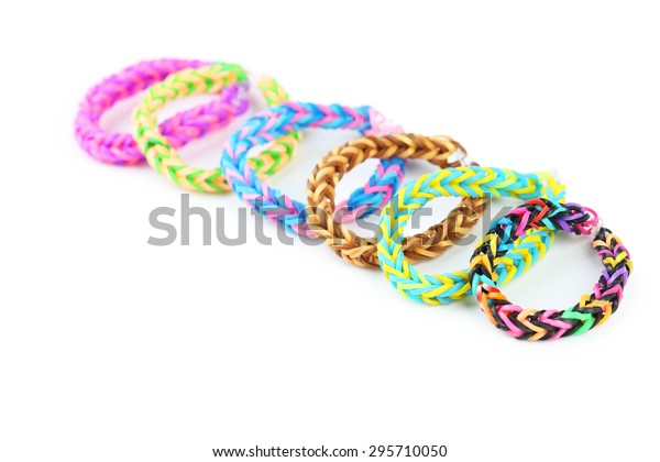 Colorful Rubber Band Bracelets Isolated On Stock Photo (Edit Now) 295710050