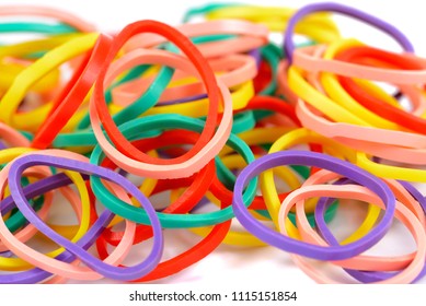 Colorful rubber band texture