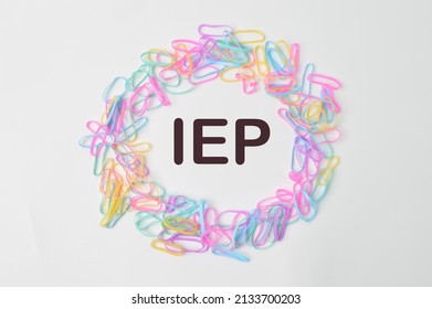 Colorful Rubber Bands With Text IEP Stands For Individualized Education Program