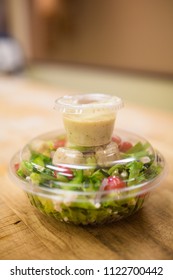 Colorful Salad In To Go Restaurant Container