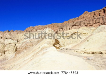 Colorful sand and clay dunes, Zabriskie point of the Death Valley National park, California, USA