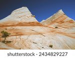 Colorful Sandstone formations of the White Domes near Hildale Utah USA                            