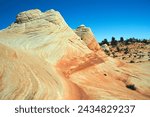 Colorful Sandstone formations of the White Domes near Hildale Utah USA                            