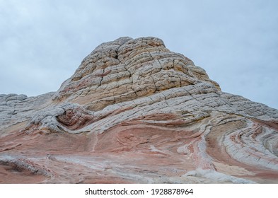 Colorful sandstone strata of White Pocket Vermilion Cliffs National Monument Grand Staircase near Coyote Buttes North, Paria, BLM, Kanab, Utah, USA