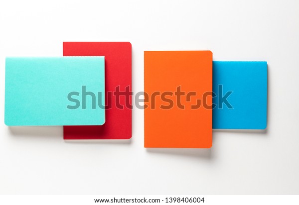 Colorful School Notebooks On White Background Stock Photo Edit Now