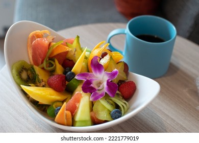 Colorful Seasonal Tropical Fruit Platter