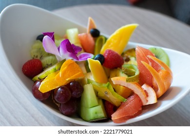 Colorful Seasonal Tropical Fruit Platter