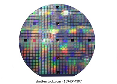 colorful Semiconductor wafer disk made of silicon
