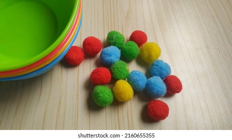 A Colorful Sensory Play For Montessori Children. Montessori Materials