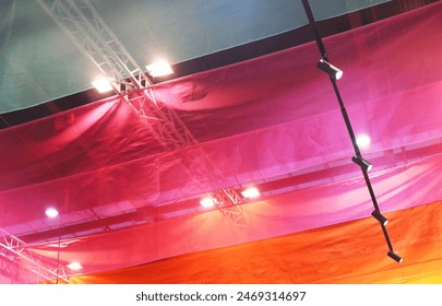 sheer ceiling Colorful fabric
