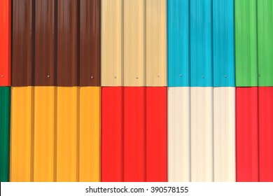 Colorful Sheet Metal Roofs Textured Background Stock Photo 390578155 ...