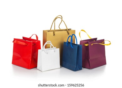 Vector Illustration Collection Colorful Shopping Bags Stock Vector ...
