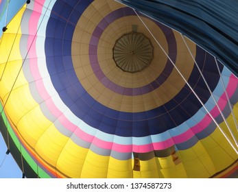 It's A Colorful Sight Looking Straight Up Into A Fully Inflated Hot Air Ballon Whether You're On The Ground Or Spring At 2,000 Feet.                               