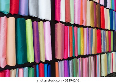 Colorful Silk Fabric Samples