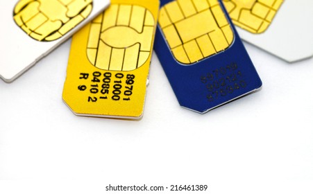 Colorful Sim Card On White Background Stock Photo 216461389 | Shutterstock