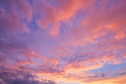 Colorful Sky After The Sunset. Natural Sky Background.