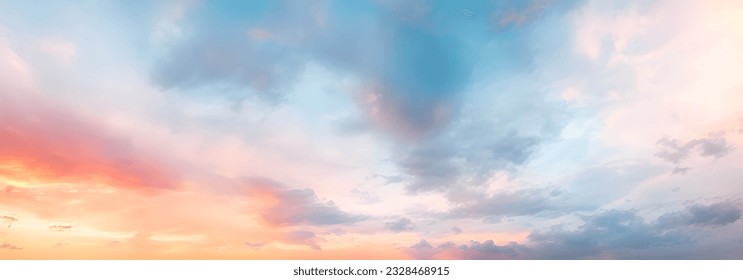 Colorful sky and clouds at a dramatic sunset