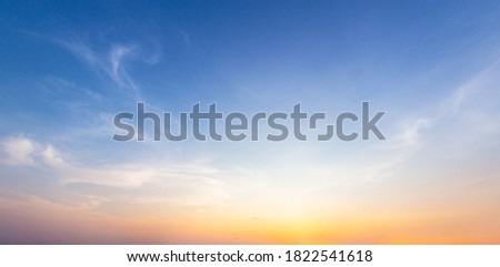 Colorful sky and clouds sunset background