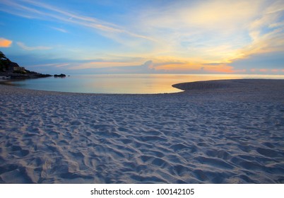 Colorful Sky In Evening At Sea Beach Original Color