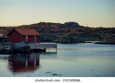 Colorful Sky And Ocean In The Morning At Swedish West Coast