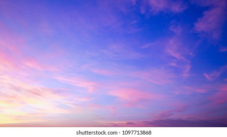 Colorful Sky In Twilight Background