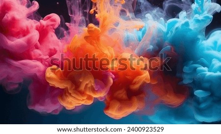 colorful smoke background, Abstract smoke background, colorful smoke water
