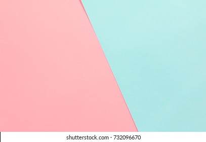 Colorful of soft green and pink paper background.