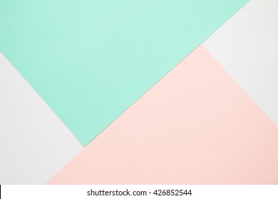 Colorful Of Soft Pink And Green Paper Background.